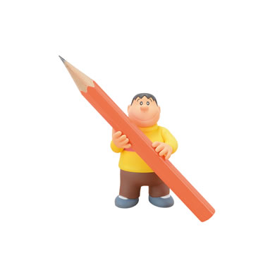 ジャイアン(えんぴつ運び中)