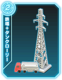 鉄塔+タンクローリー