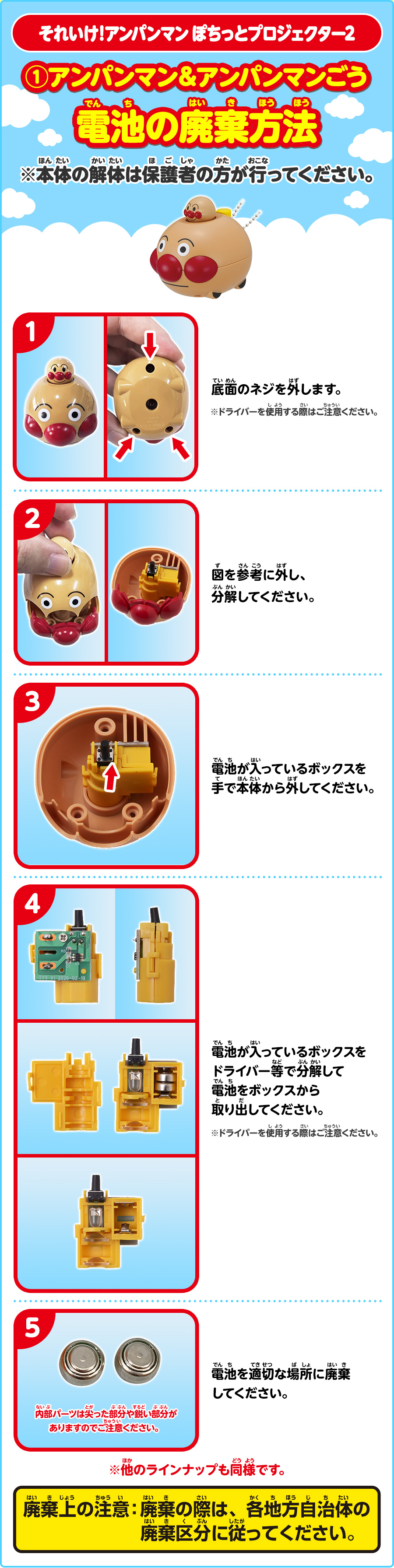 電池の廃棄方法