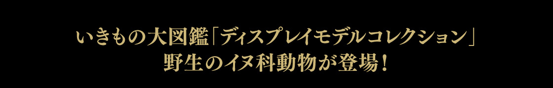いきもの大図鑑「ディスプレイモデルコレクション」野生のイヌ科動物が登場！