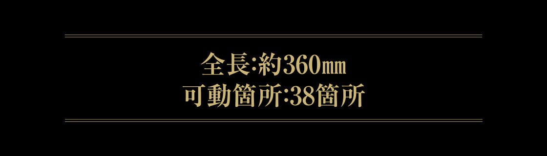 全長：約360mm 可動箇所：38箇所