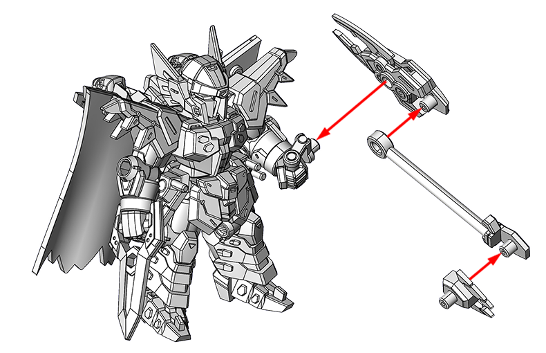 シールド射出状態 組み立て