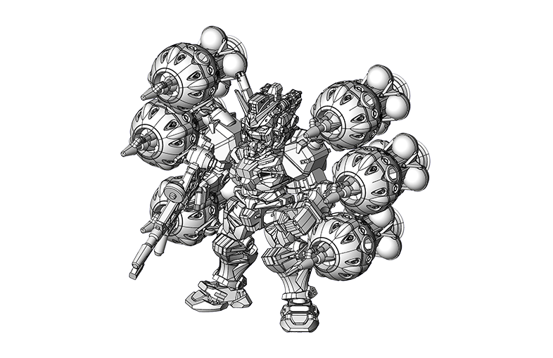 赤いガンダム 武器セット ビット6基装備