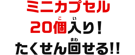 ミニカプセル20個入り！たくさん回せる！！